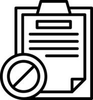 Banned Line Icon vector