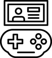 Online Game Line Icon vector