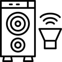 Loudspeaker Line Icon vector
