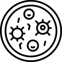 Bacterium Line Icon vector