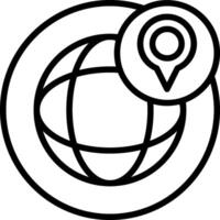 Globe Line Icon vector
