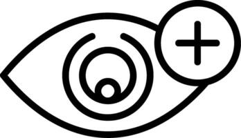 Eyes Line Icon vector