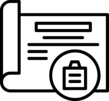 Paste Line Icon vector