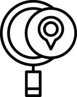 Scanning Location Line Icon vector