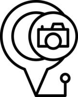 Point of Interest Line Icon vector