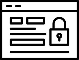 Website Security Line Icon vector