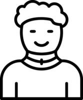 Broken Neck Line Icon vector