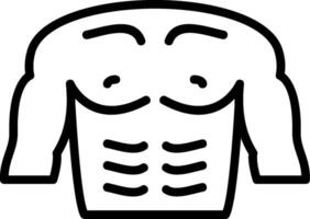 Chest Line Icon vector