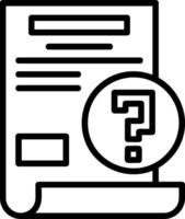 Question mark Line Icon vector