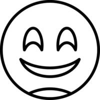 Grinning Face with Smiling Line Icon vector