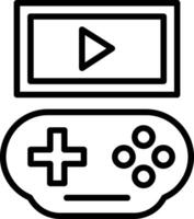 Game Streaming Line Icon vector