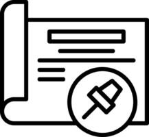 Pin Line Icon vector