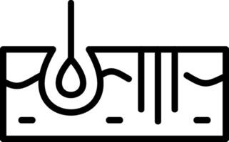 Epidermis Line Icon vector