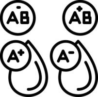 Blood Types Line Icon vector