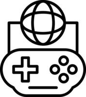 Global Gaming Line Icon vector