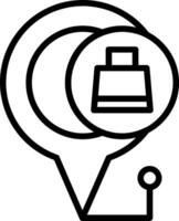Shopping Destination Line Icon vector