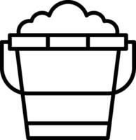Sand Bucket Line Icon vector