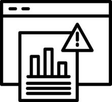 Marketing Report Line Icon vector