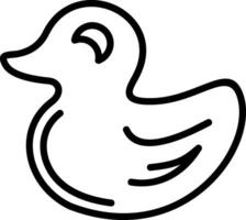 Rubber Duck Line Icon vector