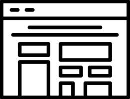 Website Layout Line Icon vector