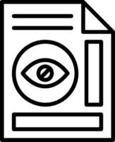 Hide Line Icon vector