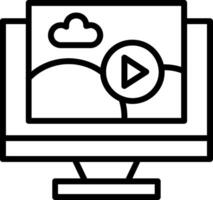 Motion Graphics Line Icon vector
