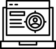 User Target Line Icon vector