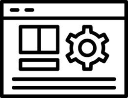 Web Management Line Icon vector