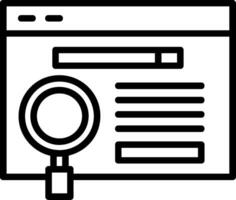 Website Search Line Icon vector