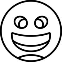 Grinning Squinting Face Line Icon vector