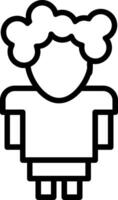 Doll Line Icon vector