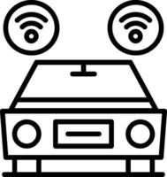 Connected Vehicle Line Icon vector