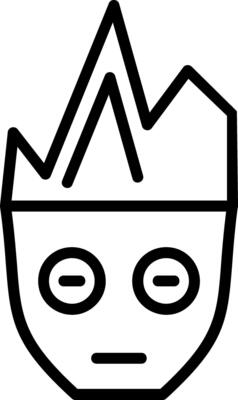 Game Character Line Icon