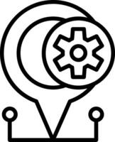 Gps Navigation Line Icon vector