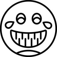 Rolling on the Floor Laughi Line Icon vector