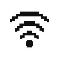 Pixelated WiFi Signal Icon Isolated Illustration vector