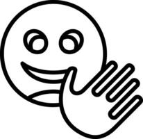 Hugging Face Line Icon vector