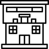 Dolls House Line Icon vector
