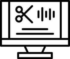 Audio Editing Line Icon vector