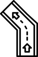 Sharp Bend Line Icon vector