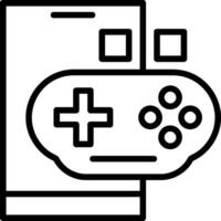 Mobile Gaming Line Icon vector