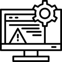 Web Maintenance Line Icon vector
