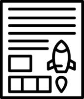 Project Launch Line Icon vector