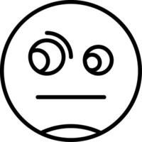 Face with Raised Eyebrow Line Icon vector