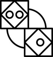 Dice Line Icon vector