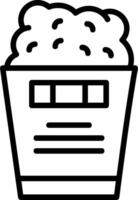 Popcorn Line Icon vector