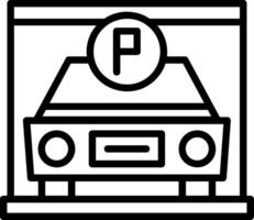 Parking Line Icon vector
