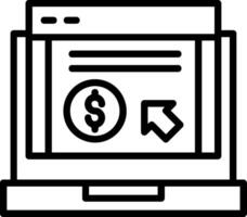 Pay Per Click Line Icon vector
