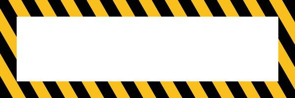 Warning frame grunge diagonal stripes. Construction bordered by textured yellow and black caution stripes. vector