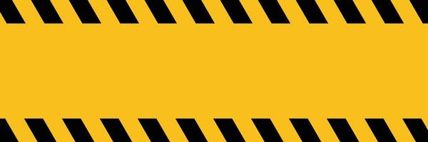 Warning frame diagonal stripes. Construction bordered yellow and black caution stripes. vector